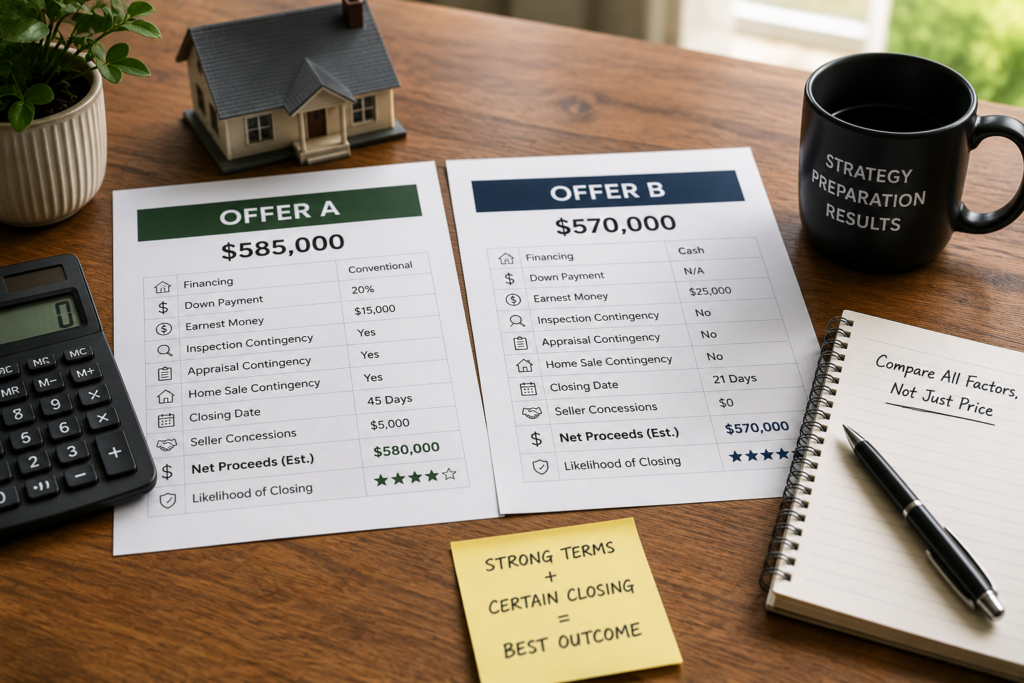 Comparing buyer offers when selling a house in New Hampshire