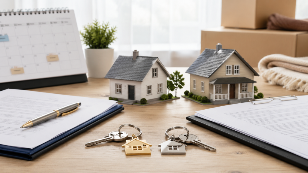 Coordinating the sale of one home and purchase of another