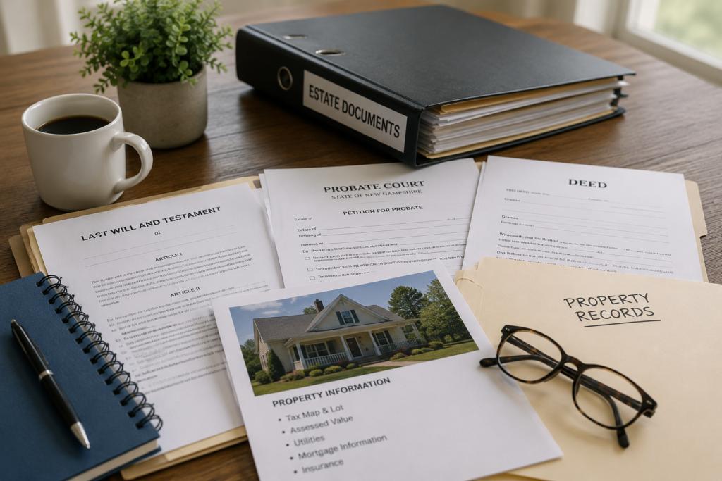 Reviewing probate and property documents before selling a house after someone dies