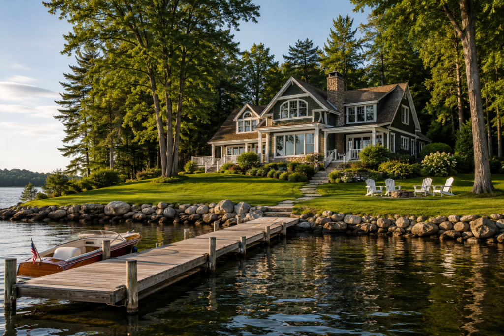 Waterfront features that affect how to sell a lake house in New Hampshire